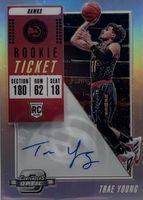 Trae Young 2018 Contenders Optic #124 Rookie Ticket Auto (Facing